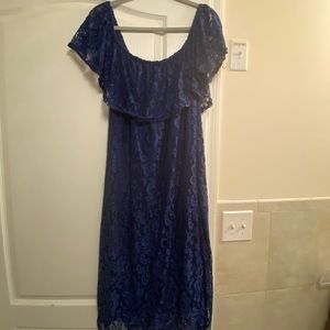 Navy blue lace dress